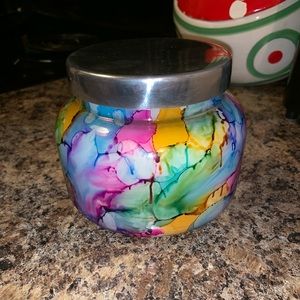 19 oz CapriBlue rainbow watercolor candle